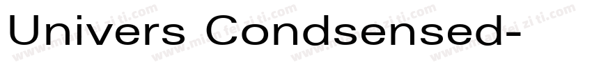 Univers Condsensed字体转换